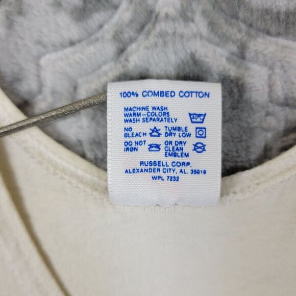 Vintage Earth Day Concert Shirt Men's Large White Tank Top 1990 90's Distressed - Picture 4 of 11